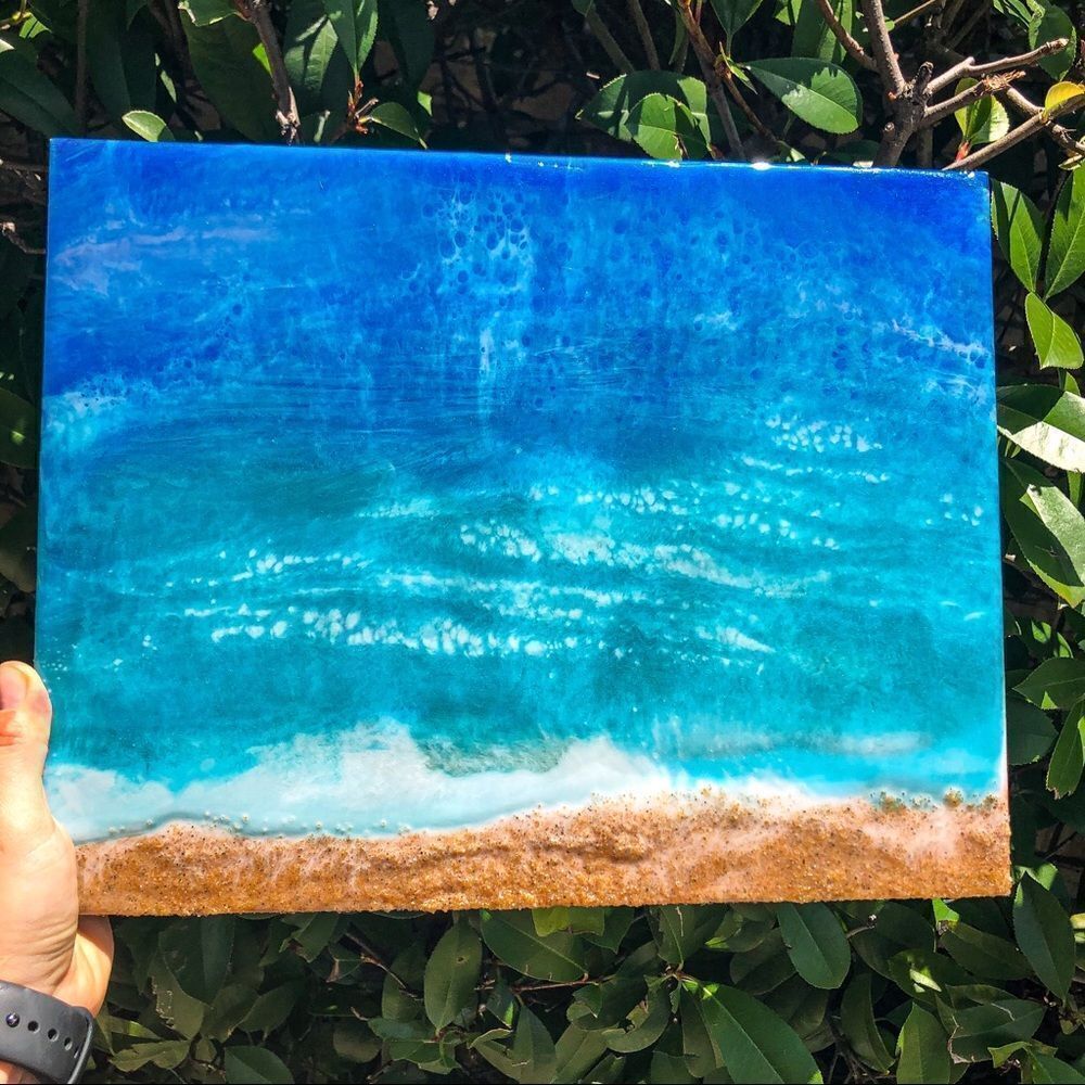 Original Ocean Resin Art Piece